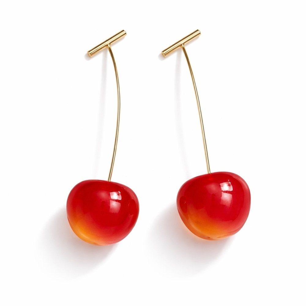 Casual Cherry Drop Earrings